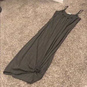 Army green maxi dress.